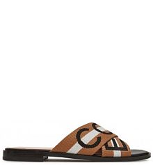 Klapki Coccinelle beżowe damskie