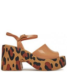 Sandały na obcasie Melissa brązowe