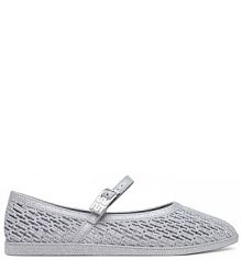 Baleriny Melissa srebrne