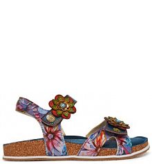 Sandały Laura Vita granatowe damskie