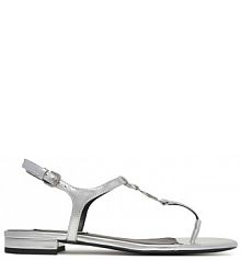Sandały KARL LAGERFELD srebrne damskie