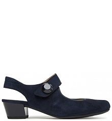 Sandały na obcasie Ara granatowe