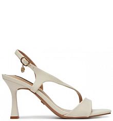 Sandały na obcasie Nine West beżowe