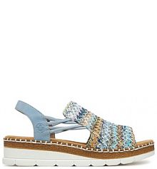 Sandały na obcasie Rieker kolorowe