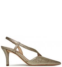 Sandały na obcasie MICHAEL Michael Kors złote