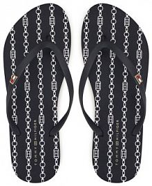 Japonki Tommy Hilfiger granatowe damskie