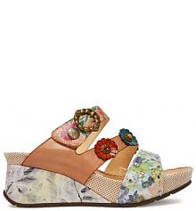 Klapki Laura Vita kremowe damskie