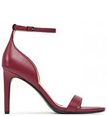 Sandały na obcasie Calvin Klein bordowy