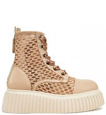 Botki AGL beżowe damskie