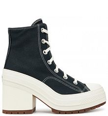 Botki na obcasie Converse czarne