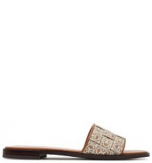 Klapki Coccinelle beżowe damskie