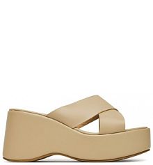 Klapki DeeZee beżowe damskie