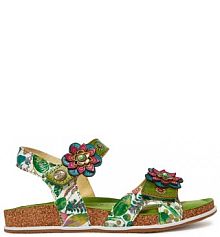 Sandały Laura Vita zielone damskie