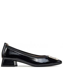 Półbuty na obcasie Caprice czarne