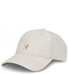 Czapka z daszkiem Tommy Hilfiger beżowa damska