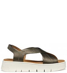 Sandały na obcasie Geox zielone