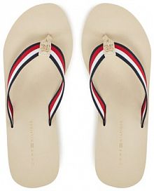 Japonki Tommy Hilfiger beżowe damskie