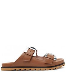 Klapki Coccinelle brązowe damskie