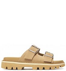 Klapki Tommy Jeans brązowe damskie