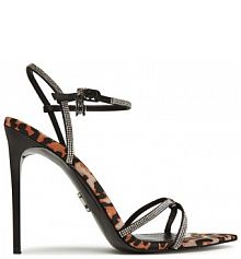 Sandały na obcasie Steve Madden brązowe