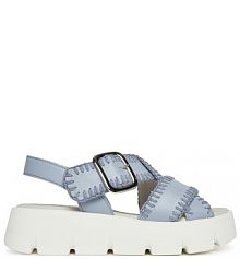 Sandały na obcasie Gabor niebieskie