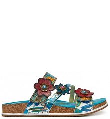 Klapki Laura Vita niebieskie damskie