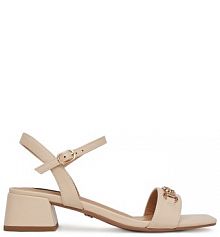 Sandały na obcasie Nine West beżowe