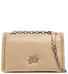 Torebka listonoszka KARL LAGERFELD beżowa