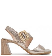 Sandały na obcasie Hispanitas złote