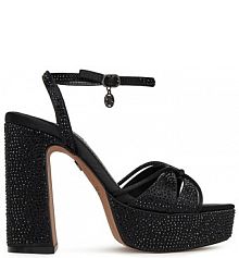 Sandały na obcasie Nine West czarne