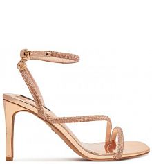 Sandały na obcasie Nine West złote