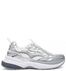 Sneakersy Emporio Armani srebrne damskie