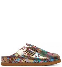 Klapki Laura Vita srebrne damskie