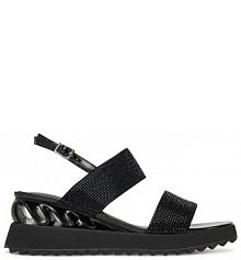 Sandały na obcasie GOE czarne