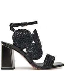 Sandały na obcasie GOE czarne