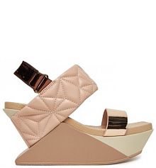 Sandały na obcasie United Nude beżowe