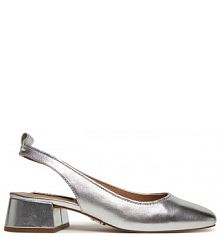 Sandały na obcasie Steve Madden srebrne