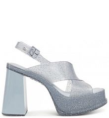 Sandały na obcasie Melissa błękitny