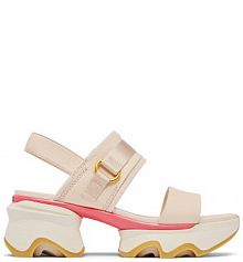 Sandały na obcasie Sorel czerwone