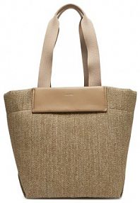 Torebka shopperka Calvin Klein brązowa