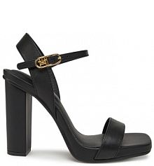 Sandały na obcasie Tommy Hilfiger czarne