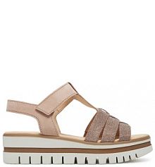 Sandały na obcasie Gabor beżowe