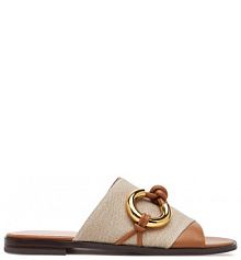 Klapki Coccinelle beżowe damskie