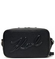 Torebka listonoszka KARL LAGERFELD czarna