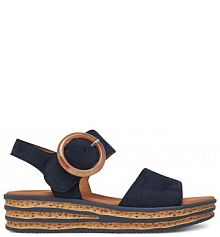 Sandały na obcasie Gabor granatowe