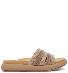 Klapki Gabor złote damskie