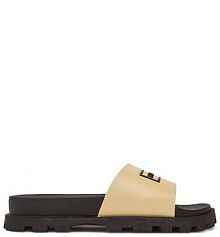 Klapki Hunter beżowe damskie