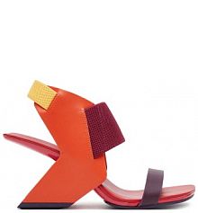 Sandały na obcasie United Nude pomarańczowe