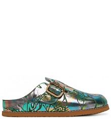 Klapki Laura Vita srebrne damskie