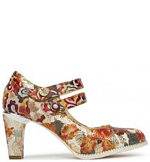 Półbuty na obcasie Laura Vita kolorowe